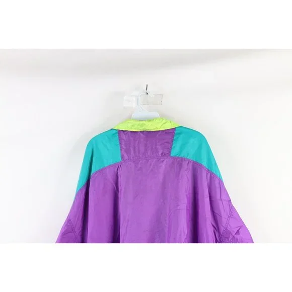 Vintage 90s Columbia Mens Size XL Distressed Spell Out Half Zip Pullover Jacket - Picture 9 of 10